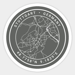 Stuttgart Map Sticker